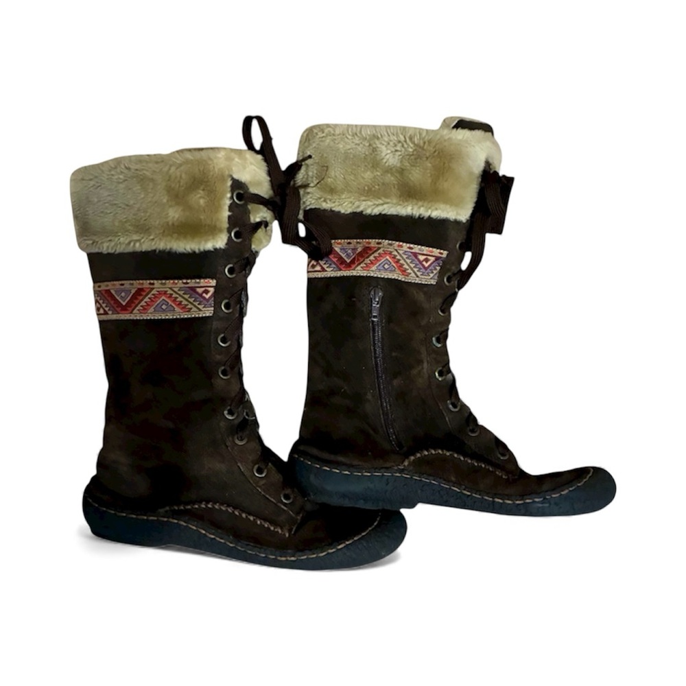 Earth Spirit Brown Fur-Lined Winter Boots